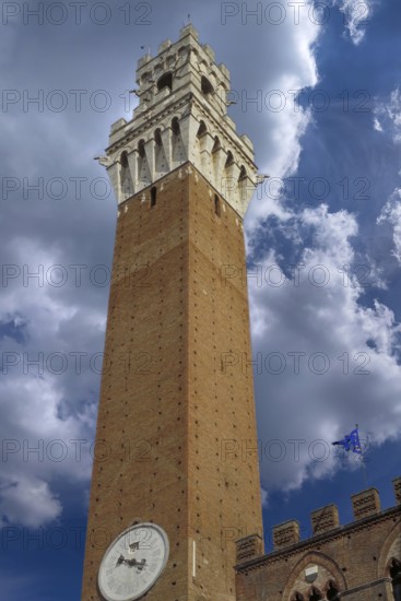 The tower on the Piazza del Campo, Siena, Tuscany, Italy