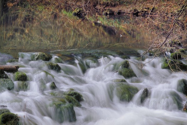 Mountain stream, long exposure, Allgäu, Bavaria, Germany