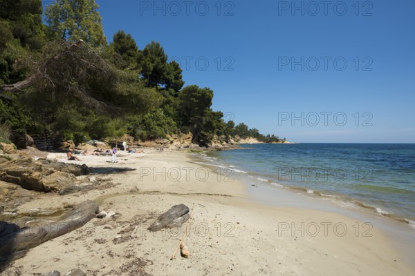 Beach, Plage de Jean Blanc, Le Lavandou, Var, French Riviera, Provence-Alpes-Cote d'Azur, Cote d Azur, France