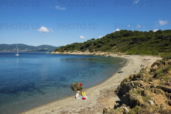 Beach, Plage d'Héraclée, La Croix-Valmer, Saint Tropez, Var, French Riviera, Provence-Alpes-Cote d'Azur, Cote d Azur, France