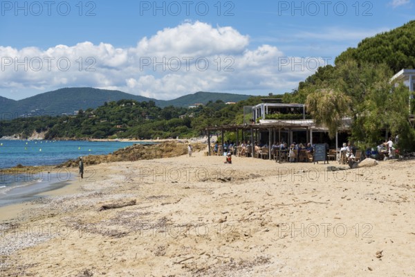 Beach, Plage de Gigaro, La Croix-Valmer, Saint Tropez, Var, French Riviera, Provence-Alpes-Cote d'Azur, Cote d Azur, France