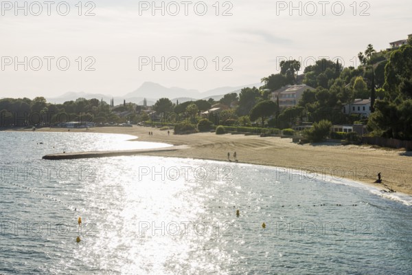 Beach, Plage de l'Argentière, La Londe-les-Maures, Var, French Riviera, Provence-Alpes-Cote d'Azur, Cote d Azur, France
