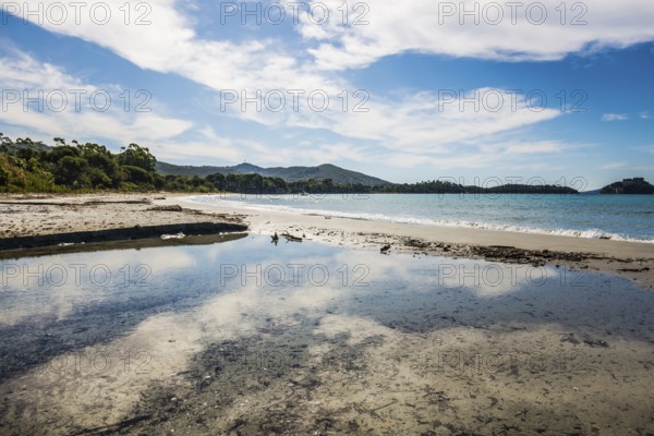 Beach, Plage de la Vignasse, Bormes-les-Mimosas, Var, French Riviera, Provence-Alpes-Cote d'Azur, Cote d Azur, France