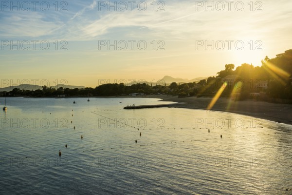 Beach, Plage de l'Argentière, Sunset, La Londe-les-Maures, Var, French Riviera, Provence-Alpes-Cote d'Azur, Cote d Azur, France