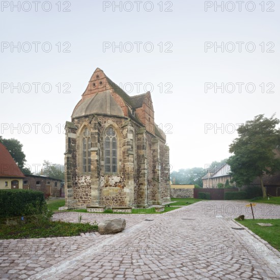 The Gothic Templar Chapel of Our Lady, authentic architectural testimony to the Templars, Wettin, OT Mücheln, Saxony-Anhalt, Germany