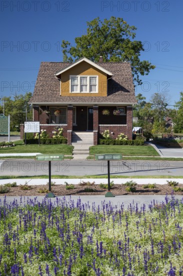 Detroit, Michigan, The Dr. Ossian Sweet home and memorial park. When Sweet moved his family into this then-all white neighborhood in 1925, a mob inspired by the Ku Klux Klan tried to force them out. Defenders of the home fired on the mob, killing one white man. Sweet and 10 others were charged with murder. They were defended by the NAACP and Clarence Darrow