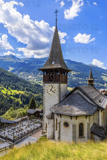 Church of Saint Anna, Ayer, Val d'Anniviers, Valais Alps, Canton Valais, Switzerland