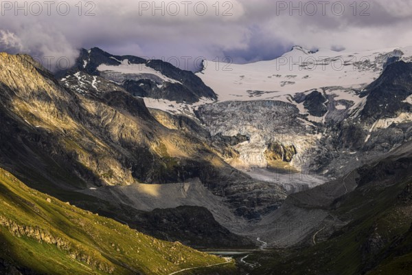The Moiry glacier in the evening light, Val d'Anniviers, Valais Alps, Canton Valais, Switzerland