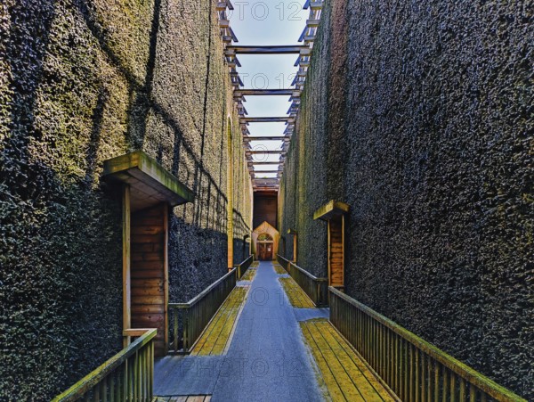 Corridor in Gradierbau II, Bad Nauheim, Hesse, Germany