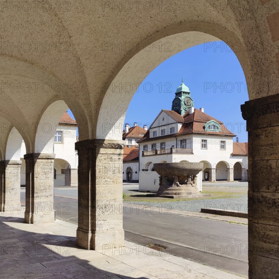 Sprudelhof, an important spa complex built between 1905 and 1911 in Art Nouveau style, Bad Nauheim, Hesse, Germany