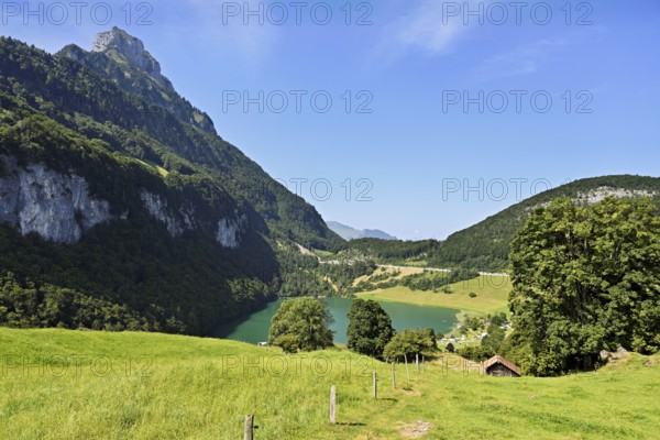 View from the lake, Seelisberg, Canton, Uri, Switzerland