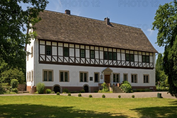 Münchhausen Castle, a former manor house, today town hall, birthplace of Münchhausen, Bodenwerder, Weserbergland, Lower Saxony, Germany
