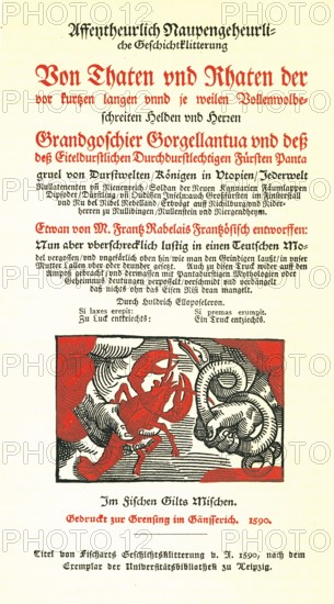 Mockery book on the debauched customs of priests and nobles from 1590, German literary history, by Robert König, 9th edition from 1881
