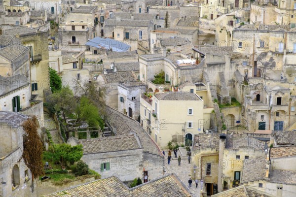 Cave settlement, cave dwellings, houses, Sassi, Matera, Unesco World Heritage Site, Basilicata, Italy