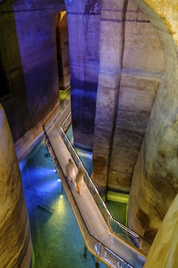 Palombaro lungo cistern, cave settlement, cave dwellings, houses, Sassi, Matera, Unesco World Heritage Site, Basilicata, Italy