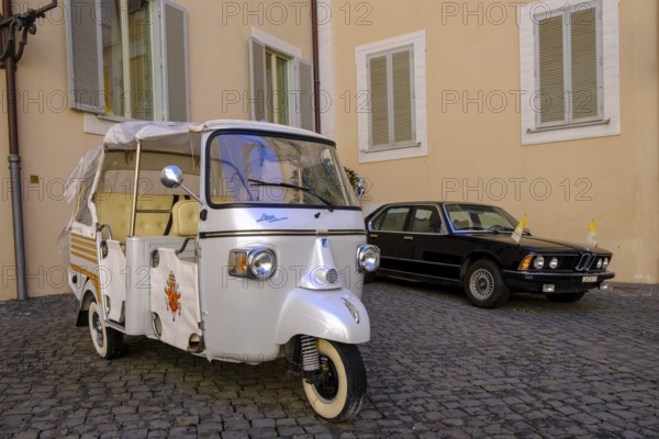 Vehicles of the Popes, Vehicle fleet, Papal summer residence Castel Gandolfo, Palazzo Pontificio, Albano, Alban Hills, Colli Albani, Lazio, Italy