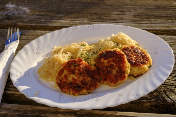 Kaspressknödel, food, Dandlbergalm, Roßholzen, Samerberg, Inntal, Upper Bavaria, Bavaria, Germany