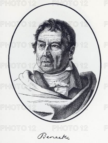 Georg Friedrich Benecke (1762-1844) Etching by Ludwig Grimm, from Könnecke Bilderatlas zur Geschichte der Deutschen Litteratur Marburg, 1887