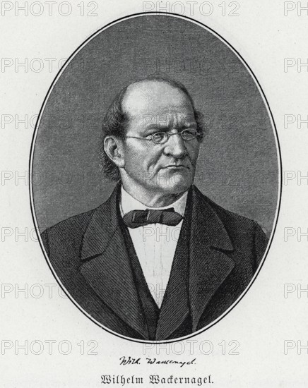Wilhelm Wackernagel (1806-1869) from Könnecke Bilderatlas zur Geschichte der Deutschen Litteratur Marburg, 1887