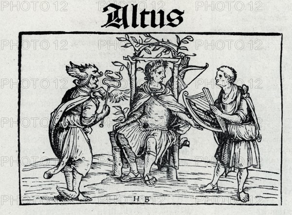Alto, the four vocal parts from Öglin's songbook 1512, from Könnecke Bilderatlas zur Geschichte der Deutschen Litteratur Marburg, 1887
