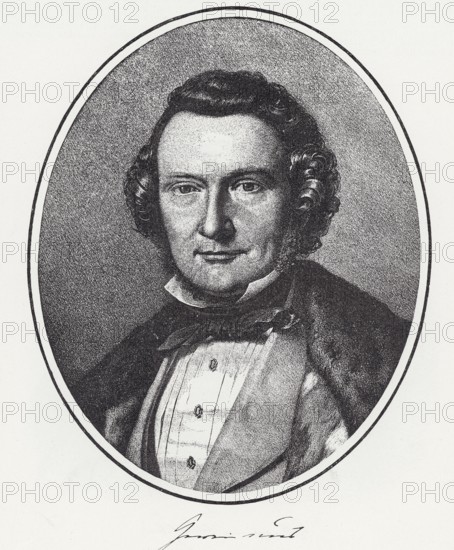 Georg Gottfried Gervinus (1805-1871), after picture by Hermann Eichens, from Könnecke Bilderatlas zur Geschichte der Deutschen Litteratur Marburg, 1887