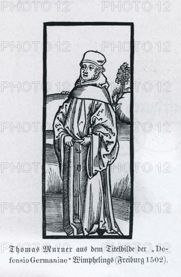Thomas Murner (1475-1537), from Könnecke Bilderatlas zur Geschichte der Deutschen Litteratur Marburg, 1887