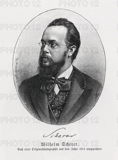 Wilhelm Scherr (1841-1886) from Könnecke Bilderatlas zur Geschichte der Deutschen Litteratur Marburg, 1887