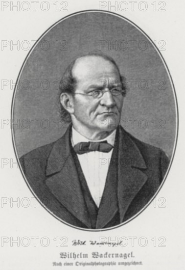 Wilhelm Wackernagel (1806-1869) from Könnecke Bilderatlas zur Geschichte der Deutschen Litteratur Marburg, 1887