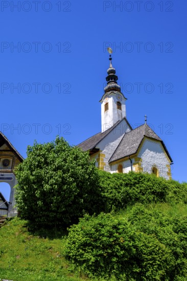 Rosenkranzkirche, pilgrimage church Maria Wörth, on Lake Lake Wörth, southern shore, Carinthia, Austria
