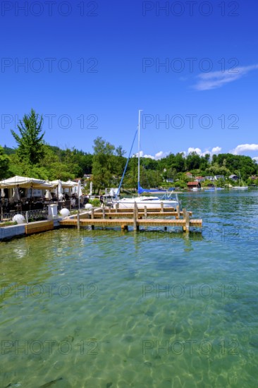 Restaurant Zille, lakeside promenade, Reifnitz am Lake Wörth, south shore, Carinthia, Austria