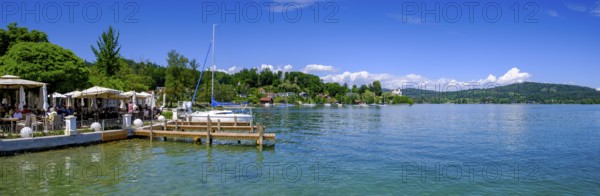 Restaurant Zille, lakeside promenade, Reifnitz am Lake Wörth, south shore, Carinthia, Austria