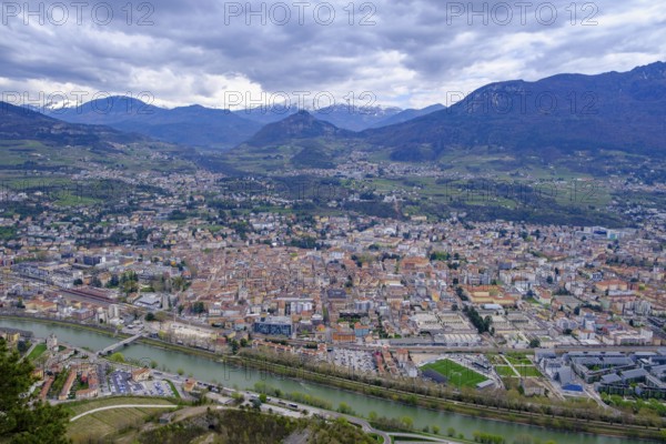 Busa Degli Orsi viewing platform, Trento, Trento, Adige Valley, Trentino, Italy