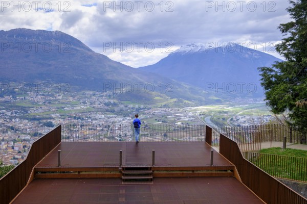 Busa Degli Orsi viewing platform, Trento, Trento, Adige Valley, Trentino, Italy