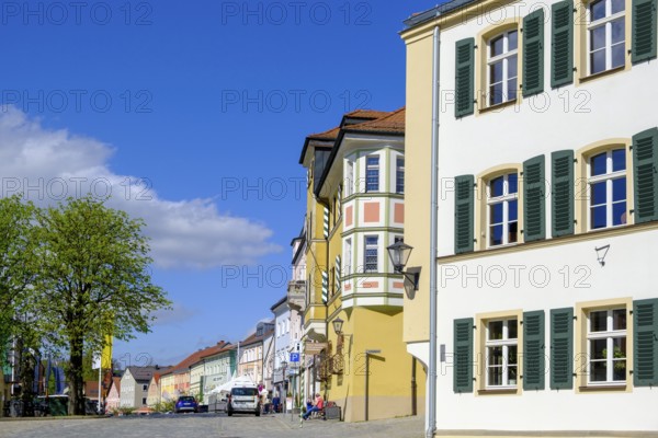 Old town, town square, Furth im Wald, Bavarian Forest, Upper Palatinate, Bavaria, Germany