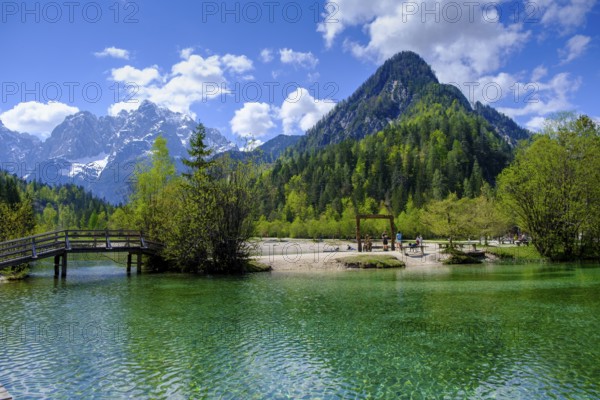 Jasna Lake in Triglav National Park, Kranjska Gora, Upper Carniola, Julian Alps, Slovenia