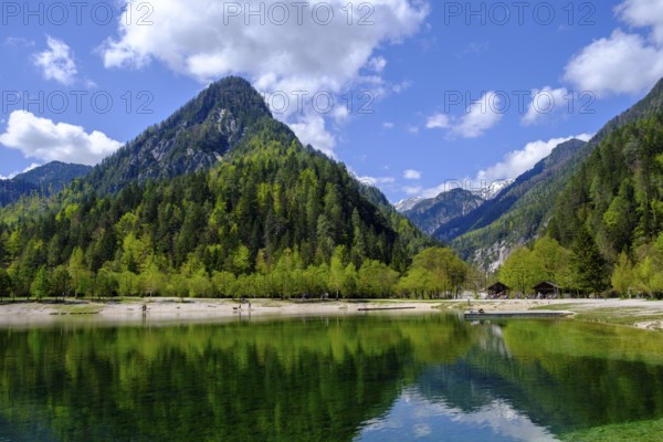 Jasna Lake in Triglav National Park, Kranjska Gora, Upper Carniola, Julian Alps, Slovenia