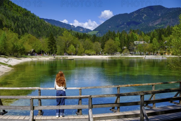 Jasna Lake in Triglav National Park, Kranjska Gora, Upper Carniola, Julian Alps, Slovenia