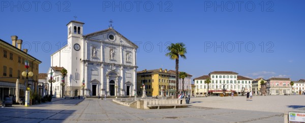Piazza Grande, with cathedral, Palmanova, Julian Friuli, Veneto, Italy