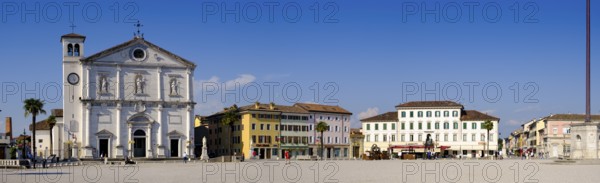 Piazza Grande, with cathedral, Palmanova, Julian Friuli, Veneto, Italy