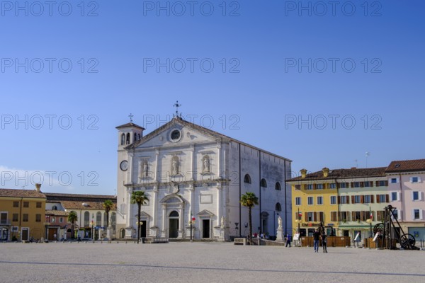 Piazza Grande, with cathedral, Palmanova, Julian Friuli, Veneto, Italy