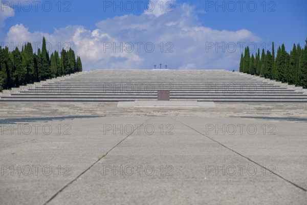 Italy's largest military cemetery, Sacrario di Redipuglia, First World War, Isonzo battles, fascist monumental architecture from 1938, Redipuglia, Julian Friuli, Veneto, Italy
