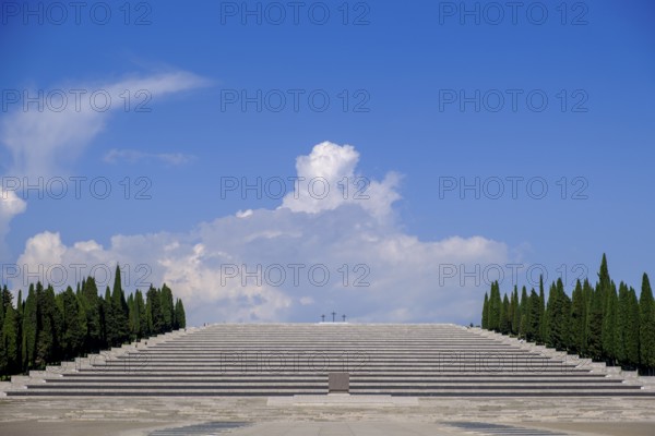 Italy's largest military cemetery, Sacrario di Redipuglia, First World War, Isonzo battles, fascist monumental architecture from 1938, Redipuglia, Julian Friuli, Veneto, Italy