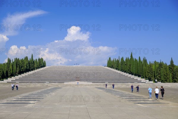 Italy's largest military cemetery, Sacrario di Redipuglia, First World War, Isonzo battles, fascist monumental architecture from 1938, Redipuglia, Julian Friuli, Veneto, Italy