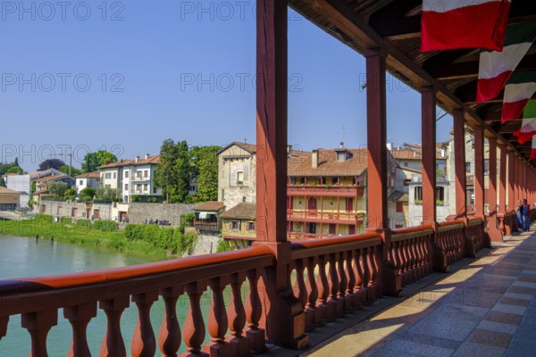 Ponte degli Alpini, with Brenta, Bassano del Grappa, Veneto, Italy