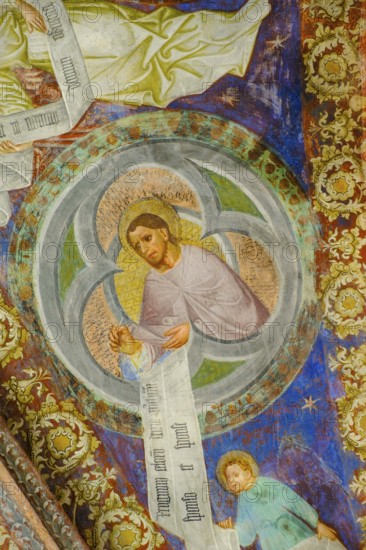 Renaissance frescoes, St. Jakob in Kastelaz, Tramin, Wine Route, South Tyrol, Italy