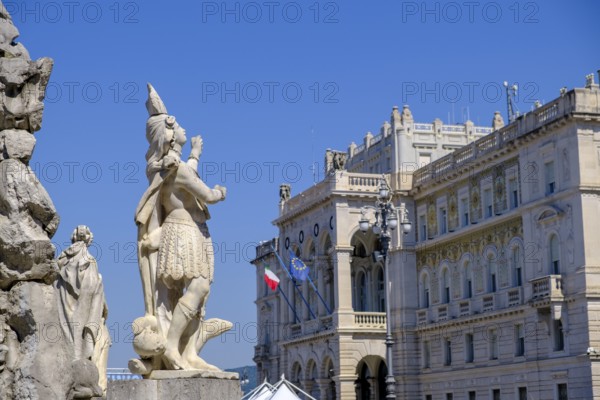 Piazza dell'Unità d'Italia, main square, Trieste, Adriatic Sea, Friuli Venezia Giulia region, Italy