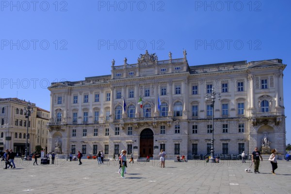 Piazza dell'Unità d'Italia, main square, Trieste, Adriatic Sea, Friuli Venezia Giulia region, Italy