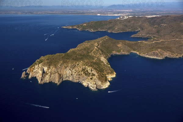 Parc Natural Cap De Creus, Cadaqués, Costa Brava, Catalonia, Spain, Cadaqués, Europe, aerial view, birds-eyes view, aerial photography, aerial photography, overview, overview, bird's eye view, aerial photos of Spain