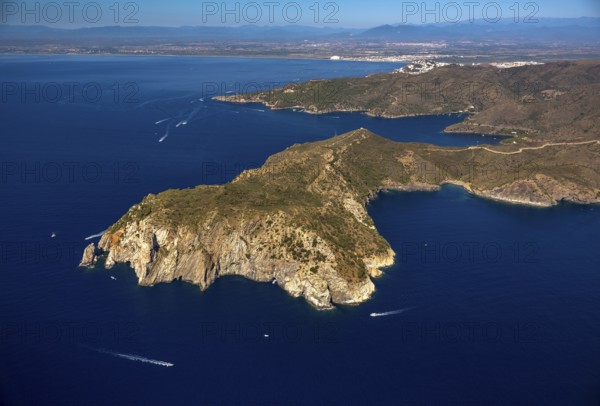 Parc Natural Cap De Creus, Cadaqués, Costa Brava, Catalonia, Spain, Cadaqués, Europe, aerial view, birds-eyes view, aerial photography, aerial photography, overview, overview, bird's eye view, aerial photos of Spain