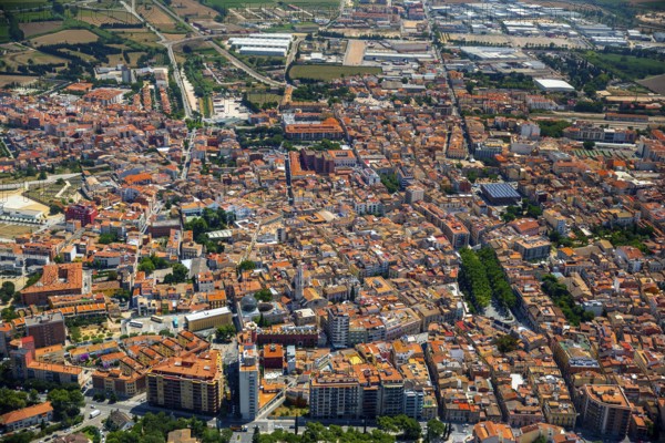Overview of Figueres, Costa Brava, Catalonia, Spain, Figueres, Europe, aerial view, birds-eyes view, aerial photography, aerial photography, aerial photography, overview, bird's eye view, aerial photos of Spain